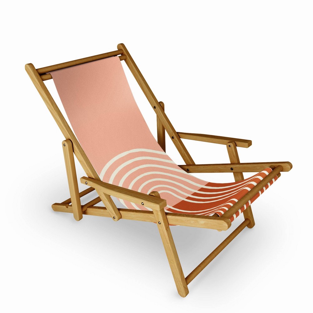 Photos - Garden Furniture Grace Terracotta Pastel Sling Chair - Pink - Deny Designs: UV-Resistant, W