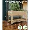 48x24x30in Raised Garden Bed, Elevated Wooden Planter with Bed Liner and Storage Shelf for Vegetables, Flowers - 2 of 4