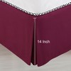 PiccoCasa Polyester Classic Pleated Tailored Styling Dust Ruffled Bed Skirts 14" 1 Pc - 3 of 4