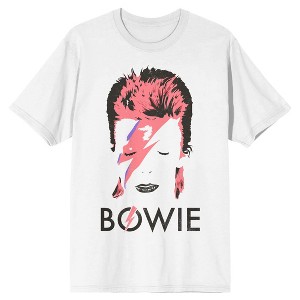 David Bowie Ziggy Stardust Portrait Art Men's White T-shirt - 1 of 2