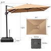 Crestlive Products 9x11FT Cantilever Patio Umbrella UV30+ Outdoor 360 Degree Rotation Offset Umbrella 6 Heights Adjustable - 3 of 4