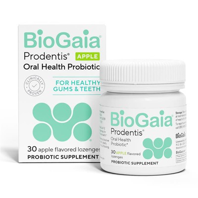 BioGaia Prodentis Oral Probiotic for Teeth & Gums | Dental Probiotic Lozenge | Defends Against Dental Problems | Apple Flavor | 30 Day Supply