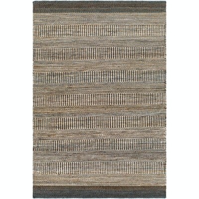 5'3x7'6 Nirvan Industrial Geometric Indoor Area Rug Charcoal