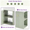 21.6" Modern Floating Bathroom Vanity with Ceramic Basin, Wall Mounted Sink Cabinet with Right Side Storage, Space-Saving Vanity for Small Bathrooms - 4 of 4