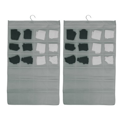 Unique Bargains Closet Hanging Organizer with Mesh Pockets and Rotating Metal Hanger