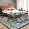 Washable Soft Floral Area Rug - Low Pile Anti-Slip Stain Resistant Distressed Carpet, Non-Shedding Large Rug for Bedroom, Living Room Dining Room - 4 of 4