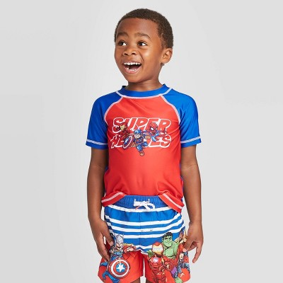 boys red swim shirt