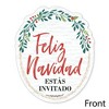 Big Dot of Happiness Feliz Navidad - Shaped Fill-in Invitations - Holiday and Spanish Christmas Party Invitation Cards with Envelopes - Set of 12 - image 2 of 4