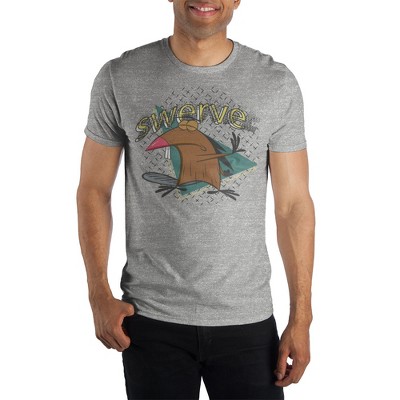 Nickelodeon Angry Beavers Swerve Heather Grey Men's T-shirt : Target