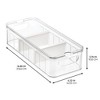 iDesign Large Fridge Organizer Bin with Removable Divider -  Clear/White - 2 of 4