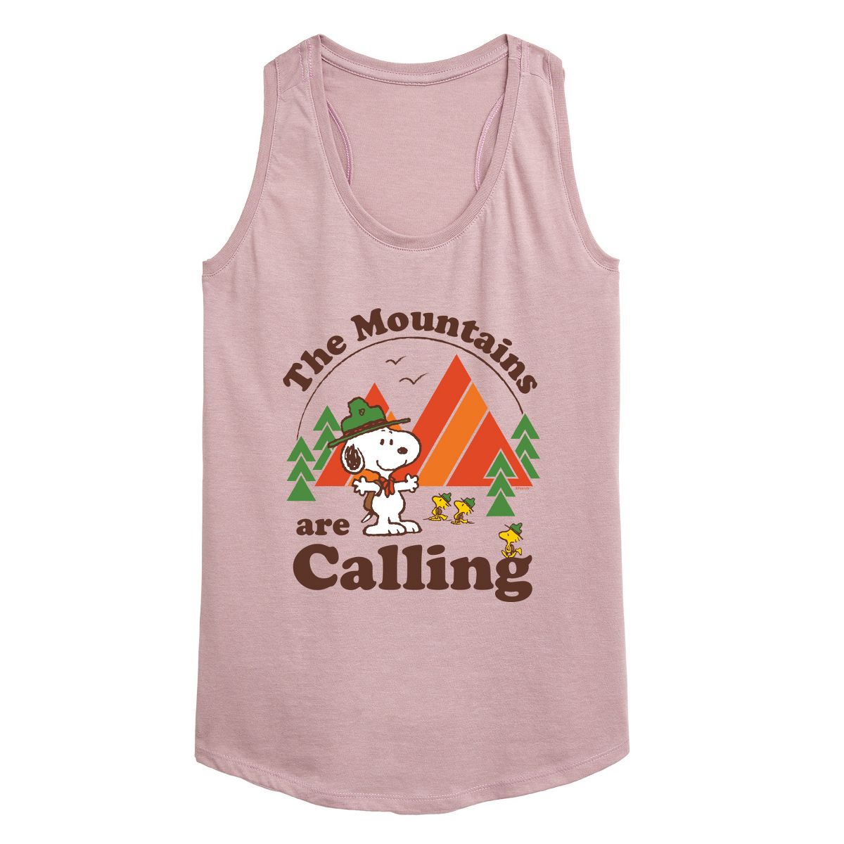 Women's - Peanuts - Mountains Are Calling Graphic Racerback Tank - thumbnail 7