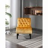 TOAOTBNBO Upholstered Fabric Button Comfortable Armless Chair, Cozy Reclining Accent Chair for Reading Lazy Armless Chair with Soft Cushion - 4 of 4