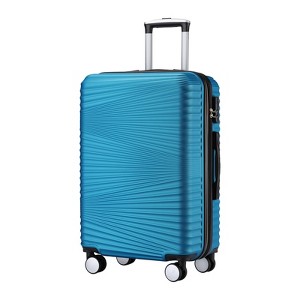 20 Inch Luggage Suitcases with Spinner Wheels Expandable Hardside Luggage Lightweight Suitcase,20" Checked Luggage Blue - 1 of 4