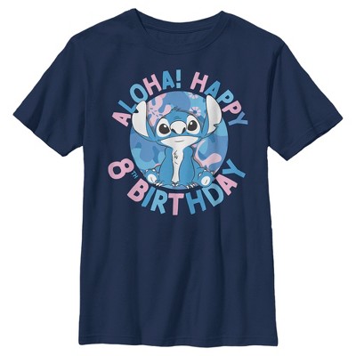 Boy's Lilo & Stitch Aloha! Happy 8th Birthday T-Shirt