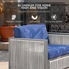 Belord Luxury Patio Swivel Glider Rocking Chairs Set of 2, All Weather Round Wicker Rattan Swivel Chair for Porch - 2 of 4