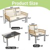 4-Piece Rattan Patio Furniture Set Terrace Hollow Rattan Chair Furniture Set Outdoor Wicker Furnishing with Glass Coffee Table for Patio, Backyard - 2 of 4