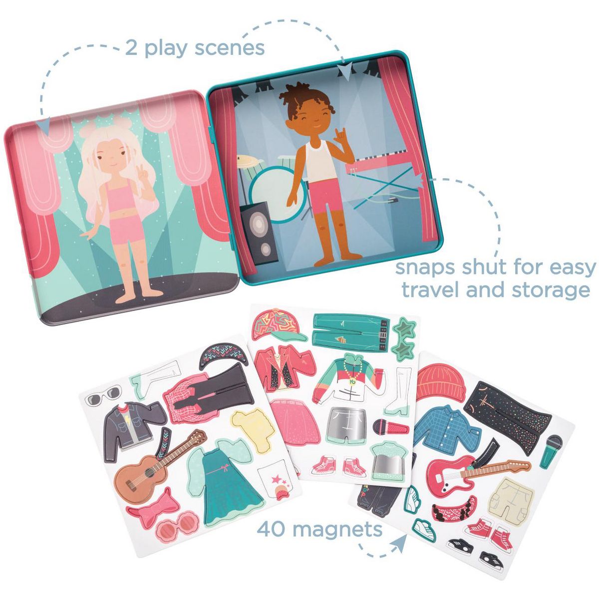 Stephen Joseph Gifts Kids Travel Tin Magnetic Dress Up - thumbnail 5
