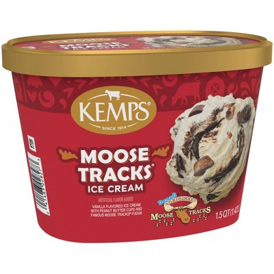 Kemps Moose Tracks Premium Ice Cream - 48oz