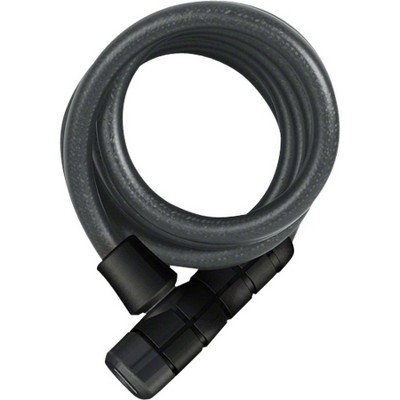 ABUS Booster 6512 Keyed Coiled Cable Lock Black 180cm x 12mm With Mount