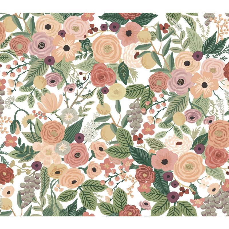 Rifle Paper Co. Garden Party Peel and Stick Wallpaper Burgundy, 1 of 7