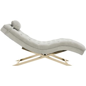 Monroe Chaise with Round Pillow - FOX6286 - Safavieh - 1 of 4