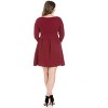 24seven Comfort Apparel Perfect Fit and Flare Plus Size Pocket Dress - 3 of 4