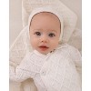 MiniMoi 3 Piece Baby Unisex "Simply Sweet" White 100% Cotton Knit Cardigan Set White NB - 2 of 4