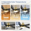 Airsurfer 60" Electroplated Ceiling Fan with LED Light & Remote, 5 ABS Blades, Quiet DC Motor for Indoor Living Room or Bedroom - 3 of 4