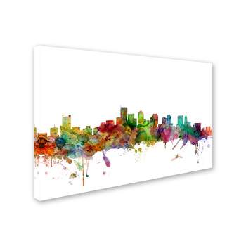 Trademark Fine Art -Michael Tompsett 'Boston Massachusetts Skyline' Canvas Art