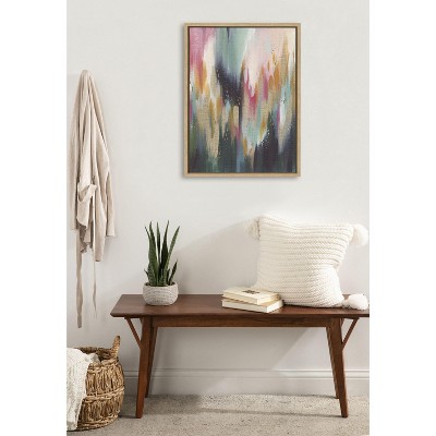 Natural Abstract Brushstroke Canvas Print with Polystyrene Frame