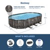 Bestway Power Steel Oval Metal Frame Above Ground Outdoor Backyard Swimming Pool Set with Filter Pump, Ladder, and Pool Cover - 3 of 4