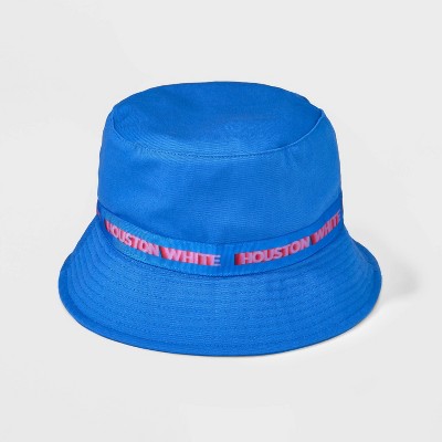 Houston White Adult Bucket Hat - Blue