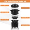 Tangkula 3 in 1 Vertical Charcoal BBQ Smoker Grill Separable w/ Built-in Thermometer - 4 of 4