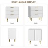 Fluted Dresser for Bedroom with Drawers, Wooden Chest of Drawers with Metal Handle & Feet, Natural Dresser for Living Room, Hallway, Bedroom - 3 of 4