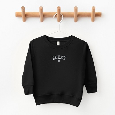 The Juniper Shop Embroidered Lucky Clover Youth Ultra-Soft Graphic Sweatshirt
