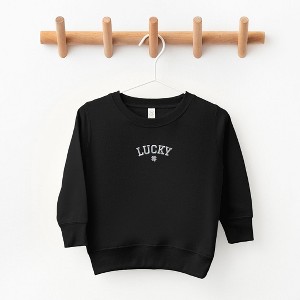 The Juniper Shop Embroidered Lucky Clover Toddler Graphic Sweatshirt - 1 of 3