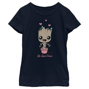 Girl's Marvel Groot Let Love Grow T-Shirt - 1 of 4