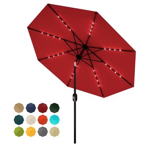 black and white patio umbrella with stand Sunnyglade 9' Outdoor Table Umbrella 8 Ribs SKY6703:0-95-287-0 HOMETRENDS 10 ft. Round Size:10' ×13‘ Umbrella base is not