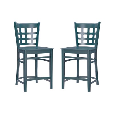 Set of 2 Lola Counter Height Barstools - Linon