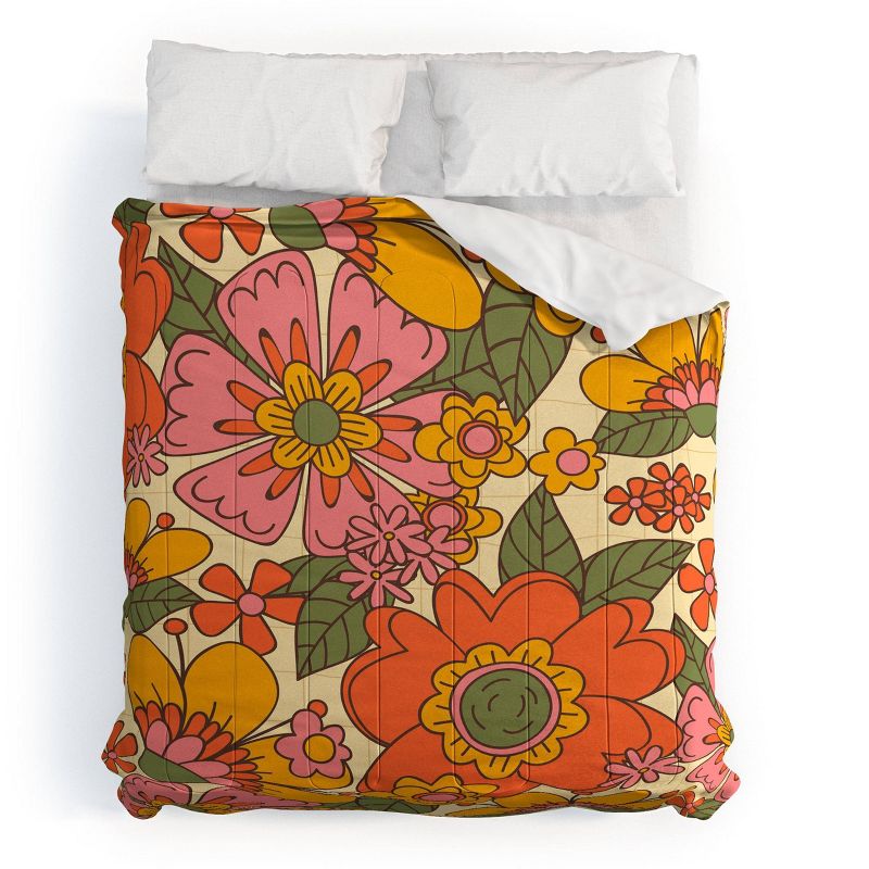 Deny Designs ThirtyOne Illustrations Spring in Retro Comforter Set Various Colors, 1 of 4
