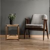 AmeriHome Acacia Wood Rustic Side Table - 2 of 4