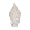 Sagebrook Home Ceramic Buddha Head Sculpture For Home, Office Decor Or Gift, White, 5 L x 5 W x 9 H Inches - 2 of 4