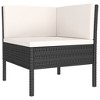 vidaXL 6 Piece Outdoor Patio Lounge Set - Poly Rattan Black, Extra-Deep Seating, with Comfortable Cushions - Versatile & Easy to Clean - 3 of 4