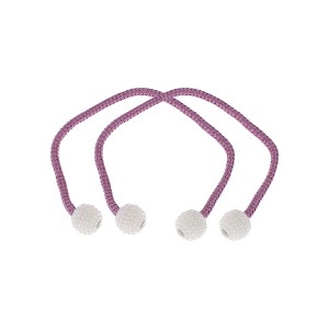 Unique Bargains Magnetic Buckle Large Faux Pearl Curtain Strap Polyester Rare Earth Magnet 2 Pcs - 1 of 4