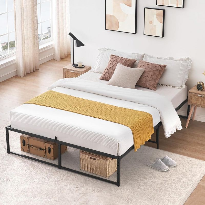 Whizmax Three Size Bed Frame, 14 inch Metal Bed Platform Frame with 3 in 1 Steel Support, Ultra Sturdy No Box Spring Needed Easy to Assemble, 3 of 9