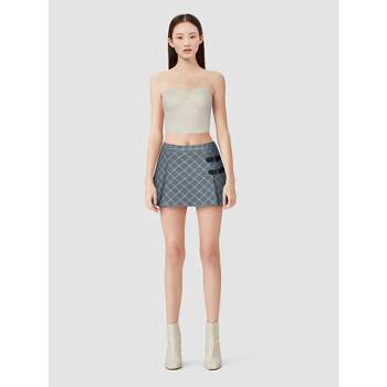 Women's Plaid Pleated Mini Skirt - Wild Fable™