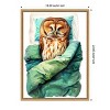 Amanti Art Animal Watercolor Art Bird Sleeping Owl by Justyna Jaszke Framed Canvas Wall Art - 3 of 4