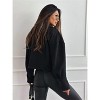 Coolmee Women Cropped Wool Blend Coats Lapel Collar Pea Coat Double Breasted Fashion Coat Jackets - 2 of 4