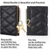 Women's Short Purse Leather Medium Wallet Leaf Bifold Card Coin Holder Small Purses Buckle Zipper Clutch - 3 of 4