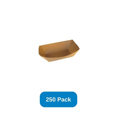 Speciality Quality Packaging #100 1lb Kraft Paper Food Tray Bulk Compostable Made In USA - Pack of 250